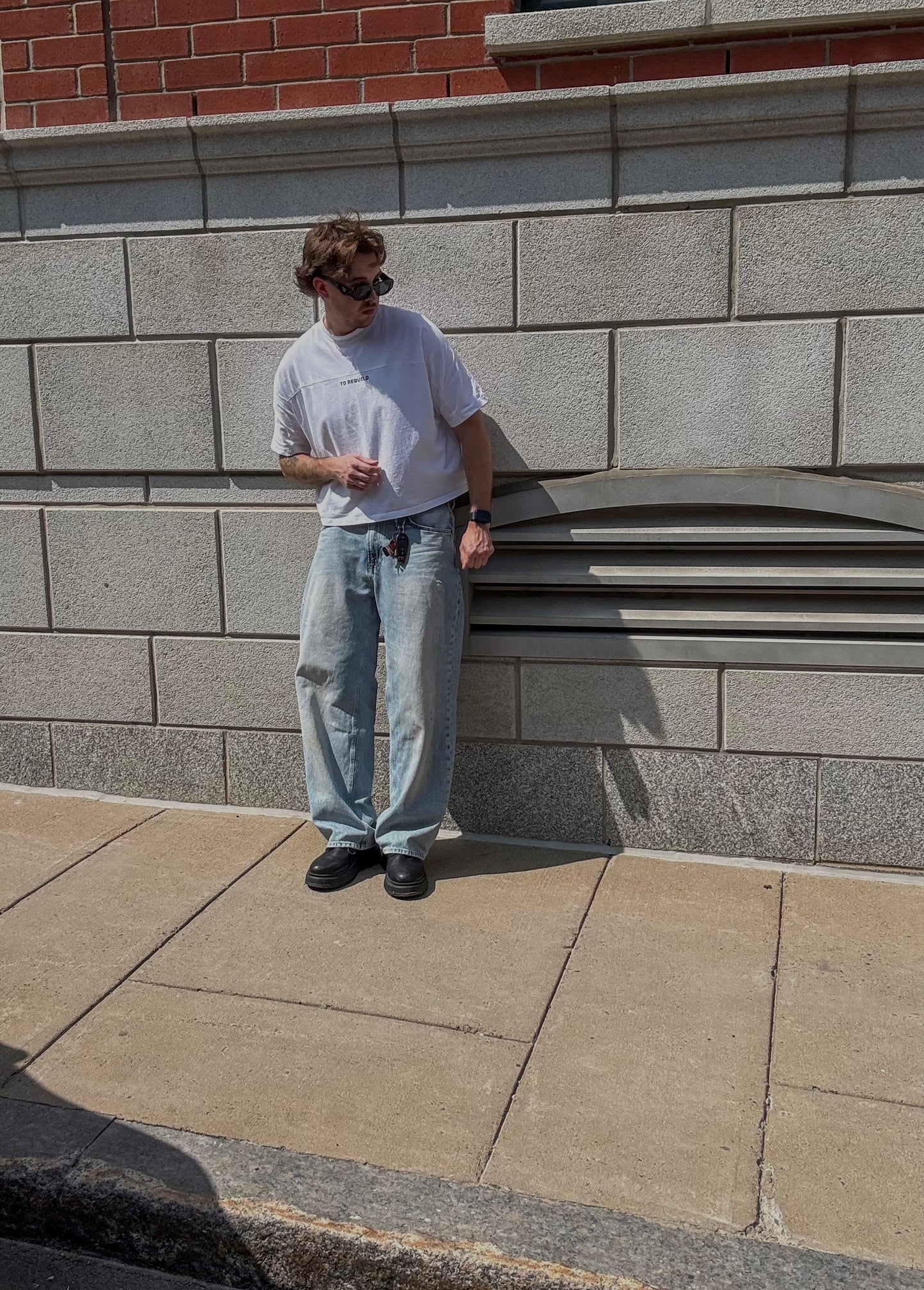 White Boxy Heavyweight Cropped Tee