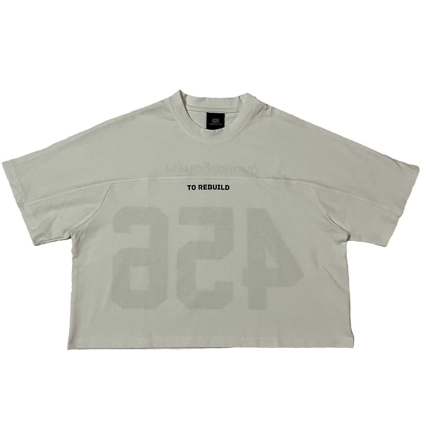 White Boxy Heavyweight Cropped Tee