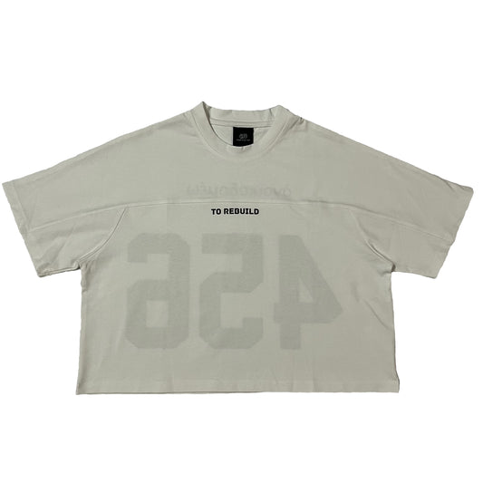 White Boxy Heavyweight Cropped Tee